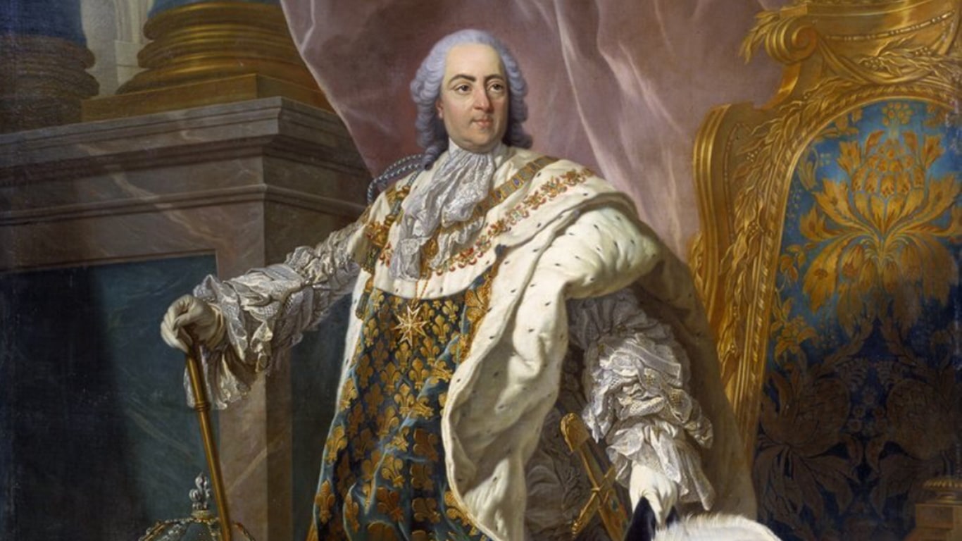 Portrait of Louis XV in his royal costume