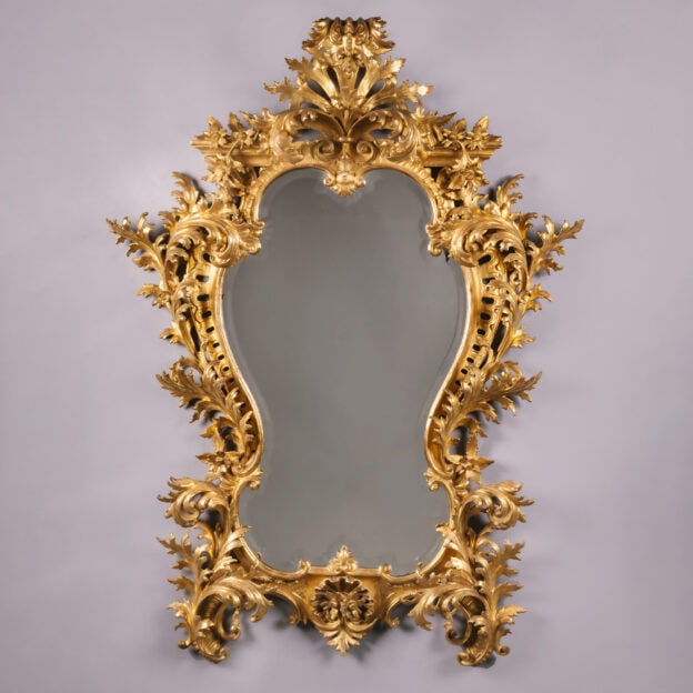 雕刻的意大利金丝楠木镜子