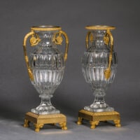 A Pair of Charles X Gilt-Bronze Mounted Cut Crystal Glass Vases - Adrian  Alan