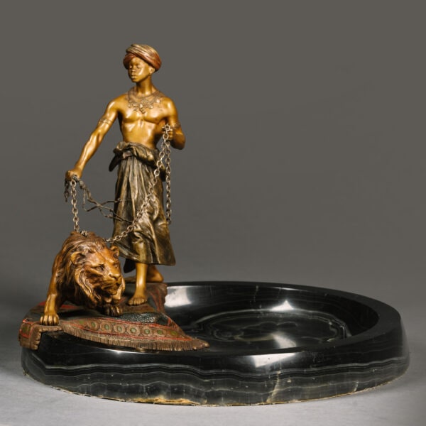 Franz Bergman (Austria 1861-1936) - &#039;The Lion Tamer’, A Fine Cold Painted Bronze Orientalist Group