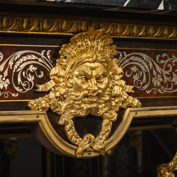 A Louis XIV Style Gilt-Bronze Mounted Cut-Brass and Cut-Pewter Inlaid &#039;Boulle&#039; Marquetry and Ebonised Console Table, By Gervais Durand
