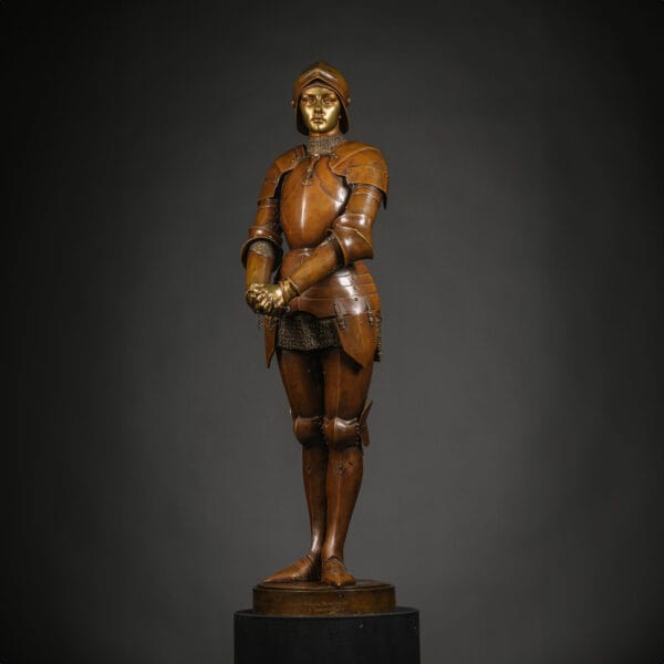 A Patinated Bronze Figure of Jeanne d&#039;Arc, Cast by Susse Frères Foundry, Paris, From The Model By Louis Ernest Barrias